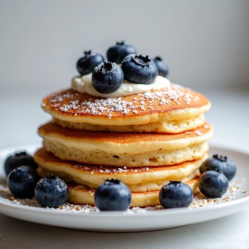 Fluffy High-Protein Berry Pancakes