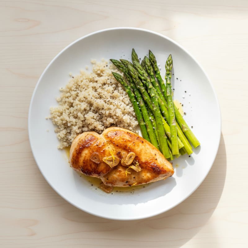 Pan-Seared Chicken with Roasted Asparagus