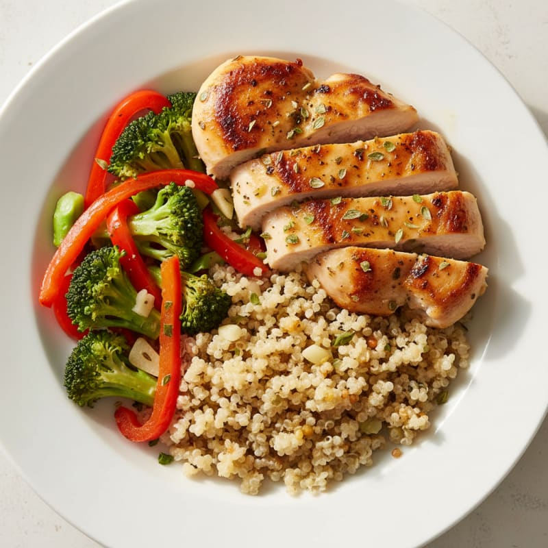 Lemon-Herb Chicken with Quinoa and Veggies