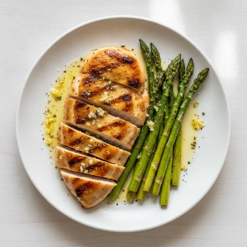 Lemon-Herb Grilled Chicken with Asparagus