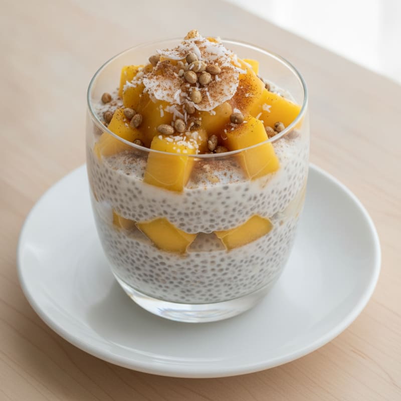 Tropical Chia Seed Pudding Parfait