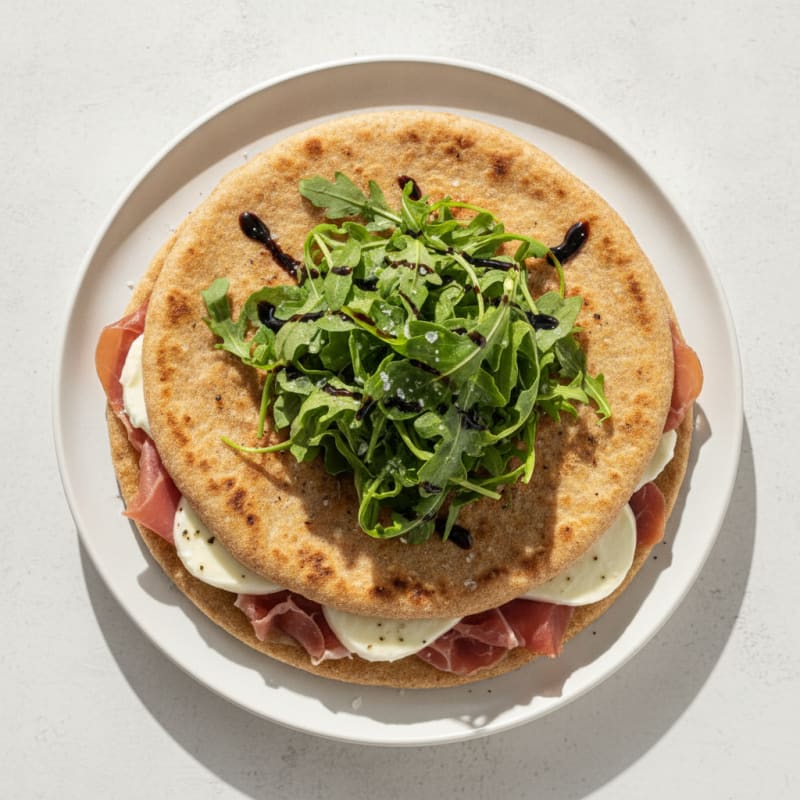 Italian Piadina with Prosciutto and Arugula