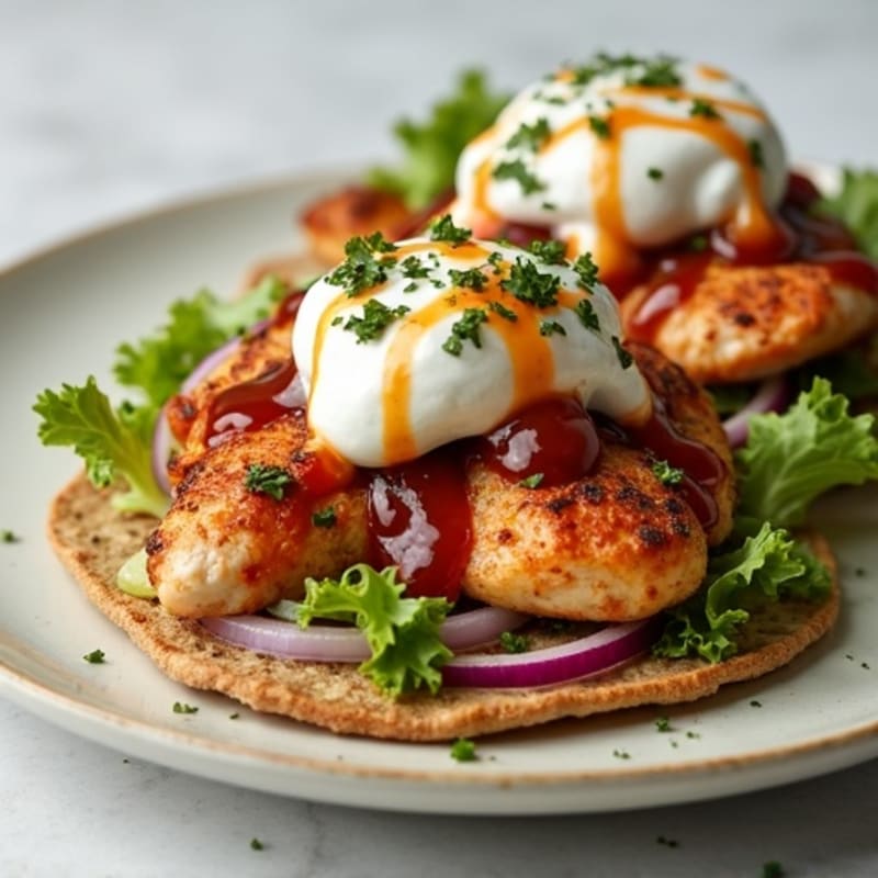 Grilled Chicken BBQ Ranch Crispy Flatbread