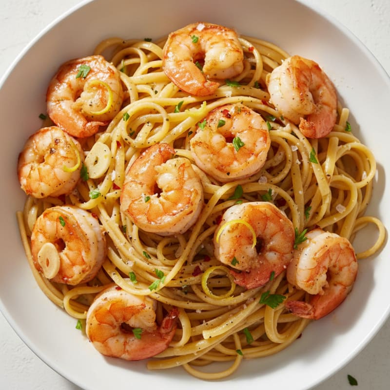 Garlic Butter Shrimp Scampi Pasta