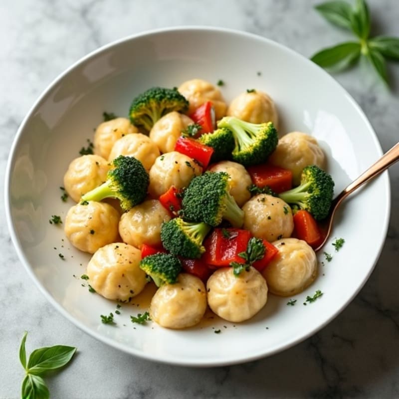 Creamy Ricotta Gnocchi with Roasted Vegetables