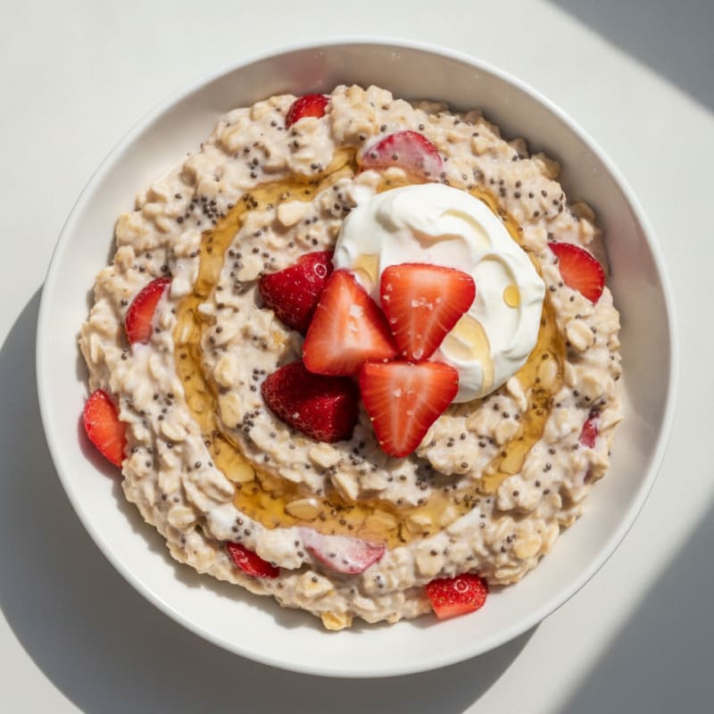 Strawberry Shortcake Overnight Oats