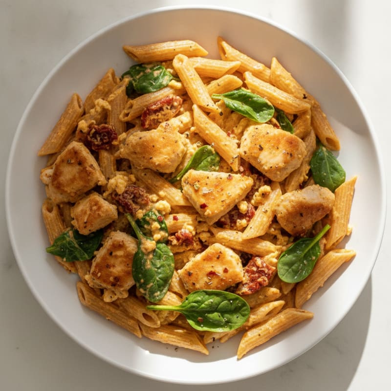 Chicken and Cottage Cheese Skillet with Sundried Tomatoes