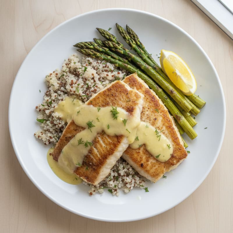 Pan-Seared Tilapia with Lemon-Dill Sauce