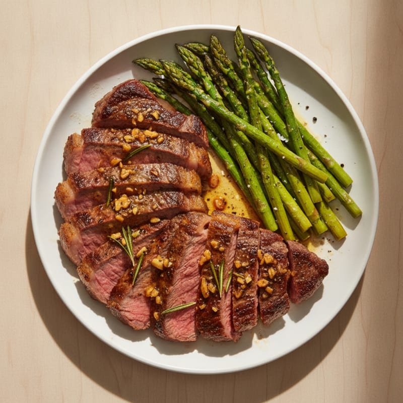 Pan-Seared Sirloin with Garlic Butter
