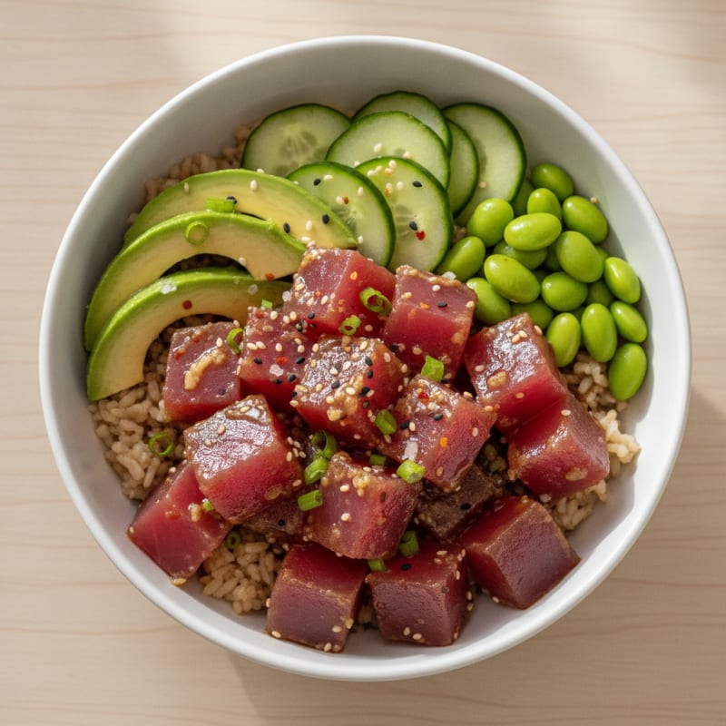 Hawaiian Ahi Tuna Poke Bowl