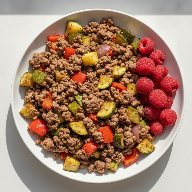Lean Beef and Roasted Vegetable Skillet