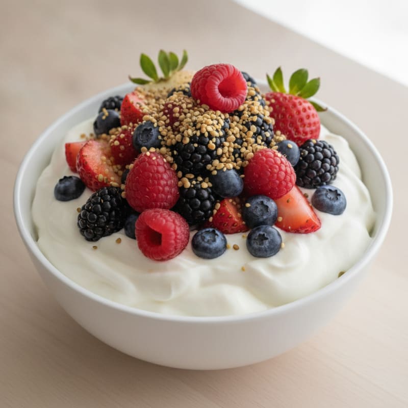 Creamy Greek Yogurt Protein Bowl with Mixed Berries