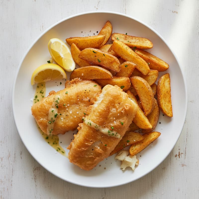 Beer-Battered Fish and Chips