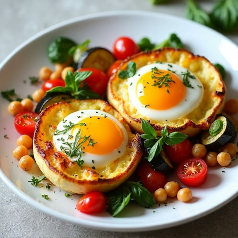 Baked Eggs with Roasted Vegetables
