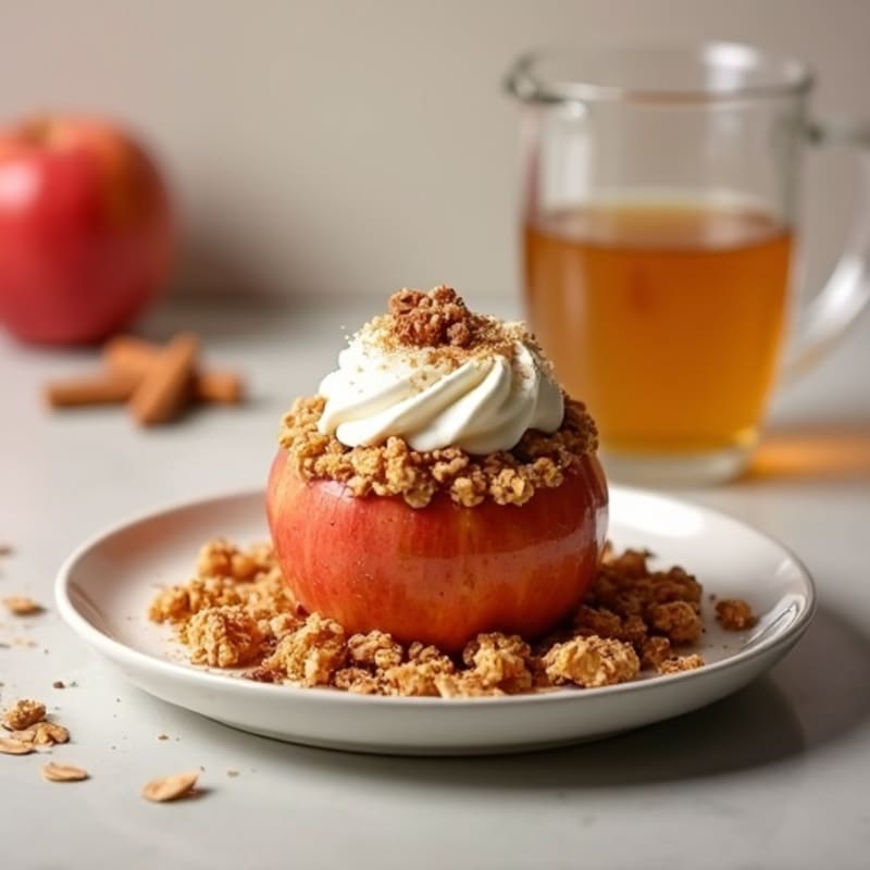Cinnamon-Spiced Baked Apple Oat Crumble