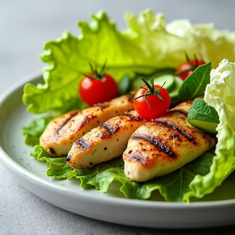 Herb-Marinated Grilled Chicken Lettuce Wrap