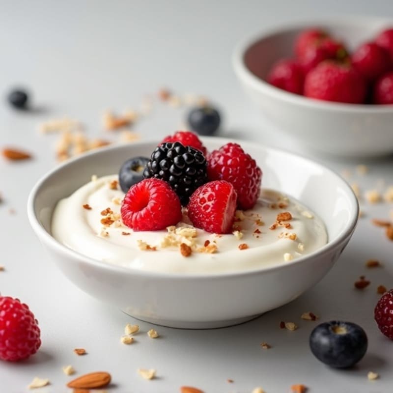 Silky Greek Yogurt Protein Mousse with Berries