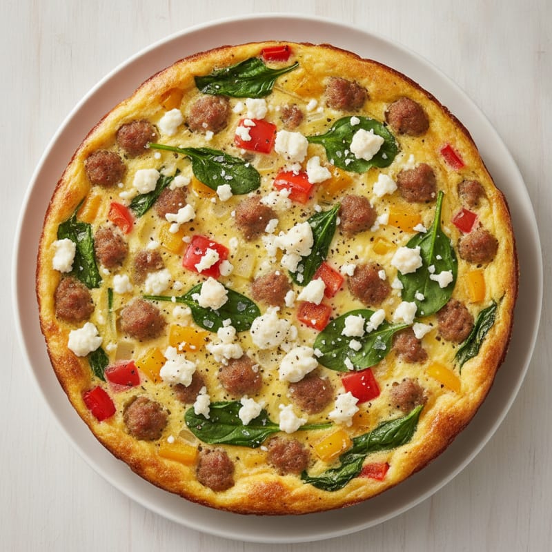Savory Breakfast Egg and Sausage Bake