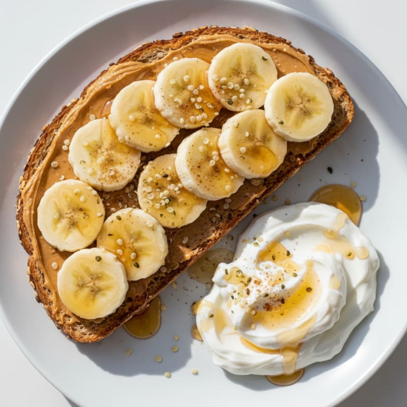 Peanut Butter Banana Honey Toast