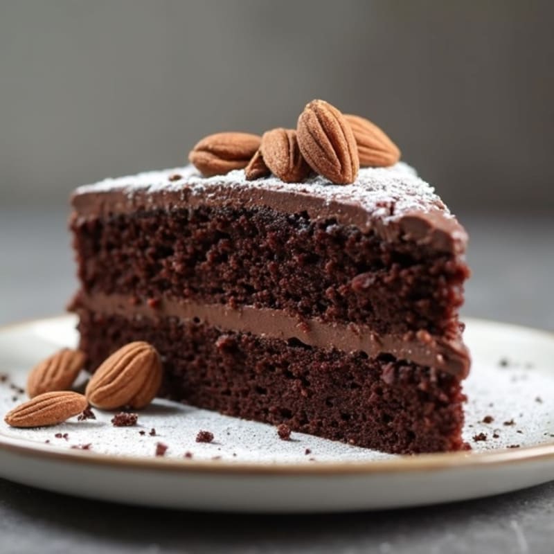 Protein-Rich Dark Chocolate Almond Flour Cake