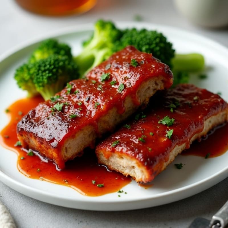 Tender Slow Cooked Pork Ribs with Sticky Clean BBQ Sauce