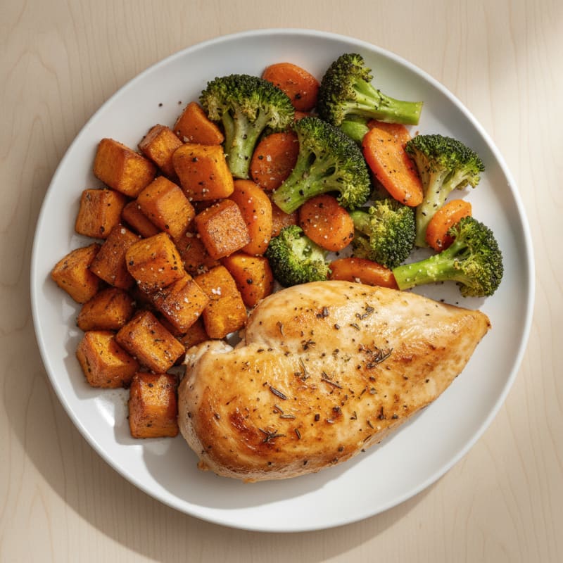 Herb-Roasted Chicken with Roasted Vegetables