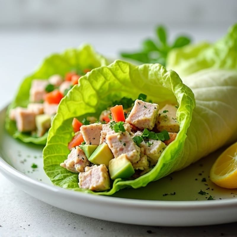 Fresh Tuna and Creamy Avocado Lettuce Wraps