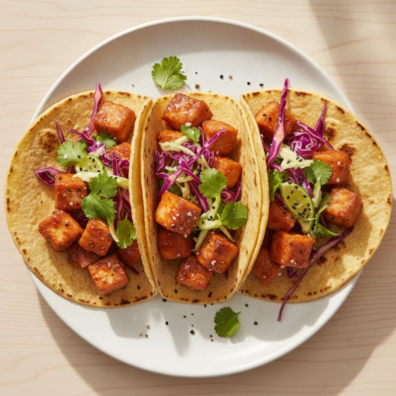 Spicy Gochujang Pork Belly Tacos