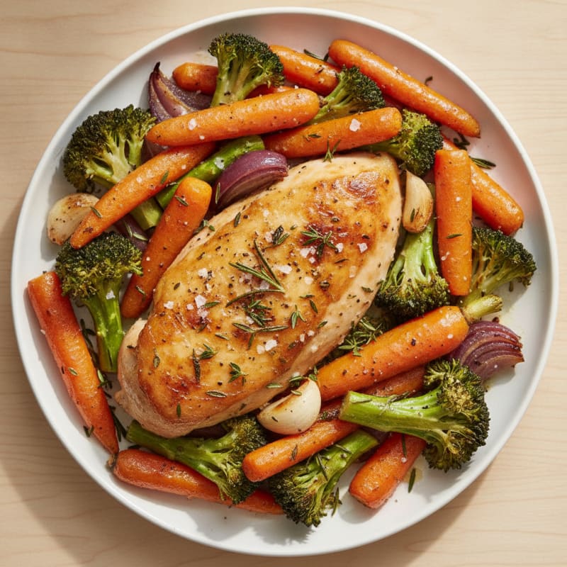 Herb-Roasted Chicken with Roasted Vegetables