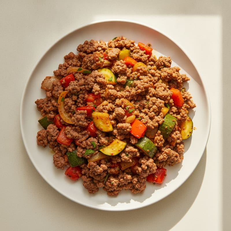 Savory Ground Beef and Vegetable Skillet
