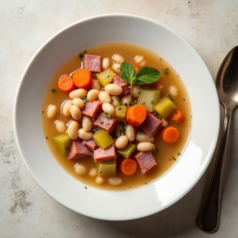 Hearty Smoked Ham and White Bean Soup