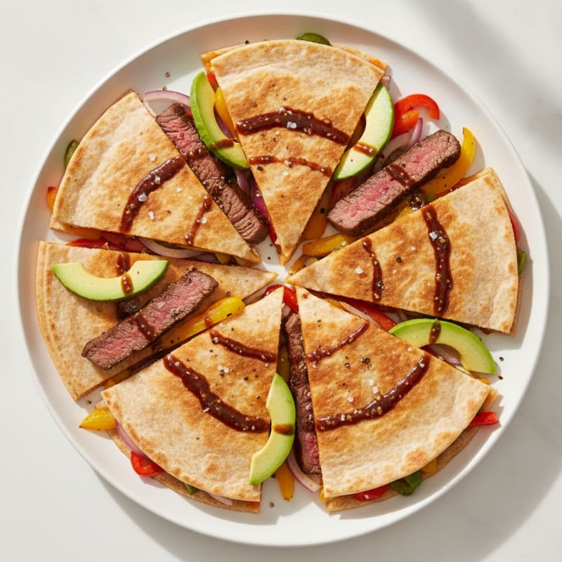Seared Steak and Pepper Quesadillas