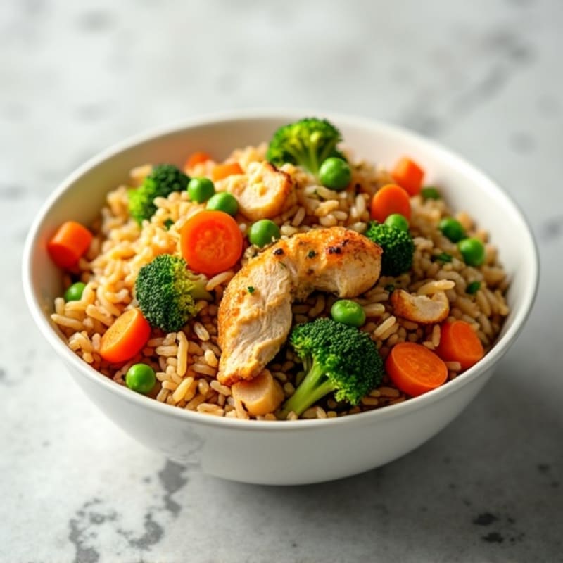 Healthy Chicken and Veggie Fried Rice