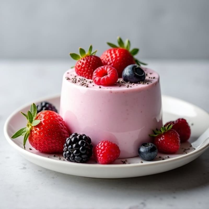 Silky Greek Yogurt Protein Mousse with Mixed Berries