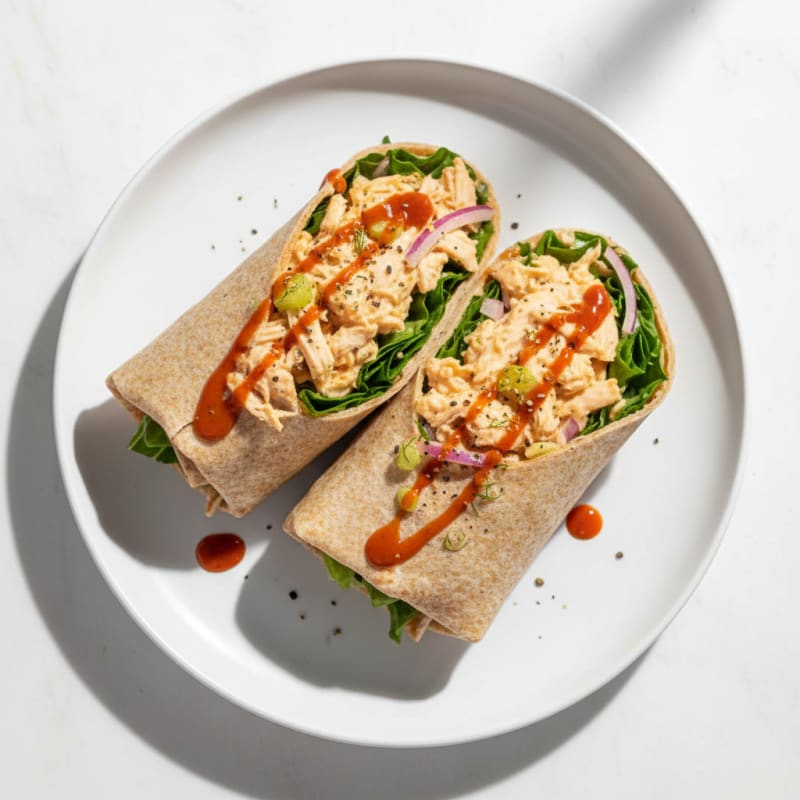 Buffalo Ranch Chicken Salad Wrap