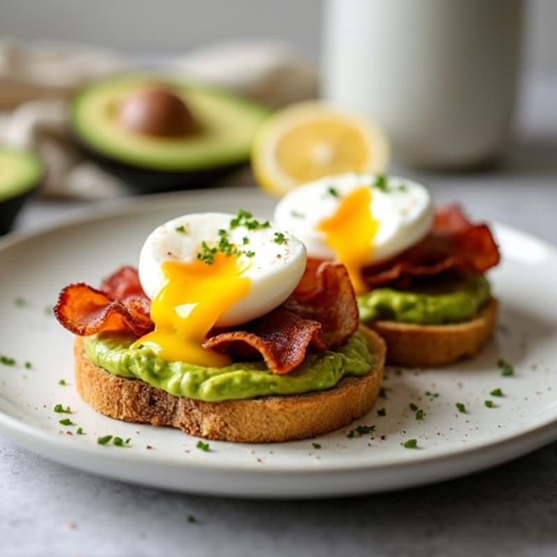 Protein-Packed Smashed Avocado Toast with Poached Eggs