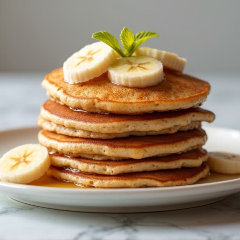 Protein-Packed Caramelized Banana Oat Pancakes