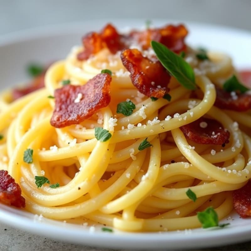 Creamy Turkey Bacon Spaghetti Squash Carbonara