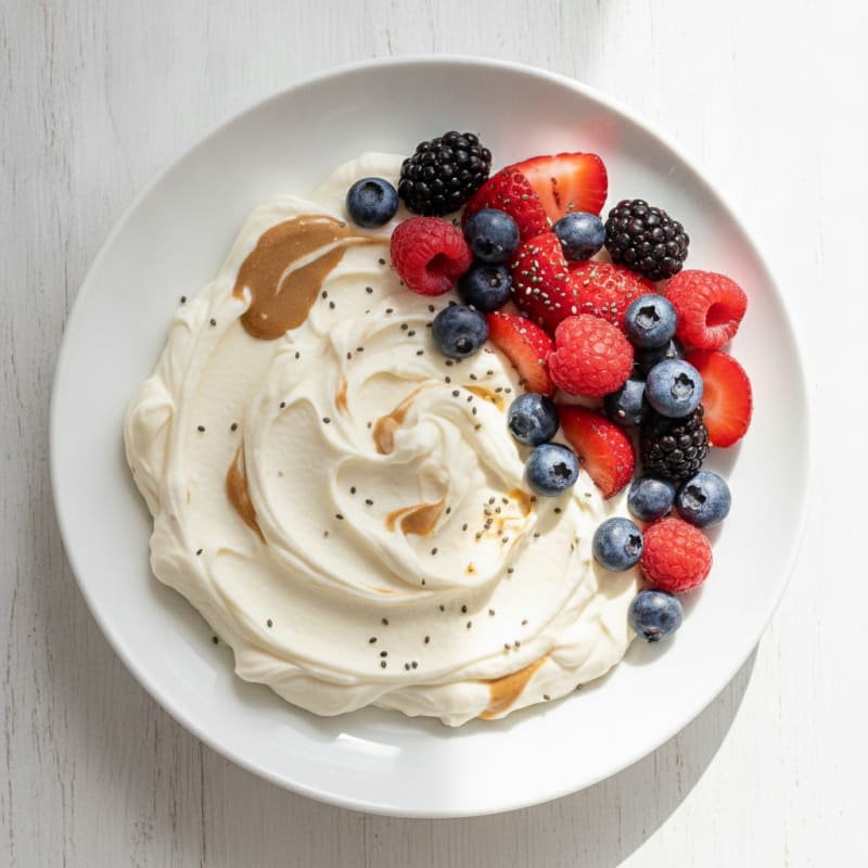 Silky Protein Yogurt with Mixed Berries