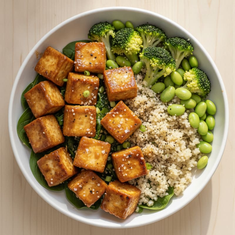 Ginger-Sesame Tofu Buddha Bowl