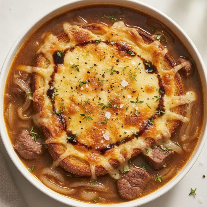 Caramelized Onion and Gruyère Soup