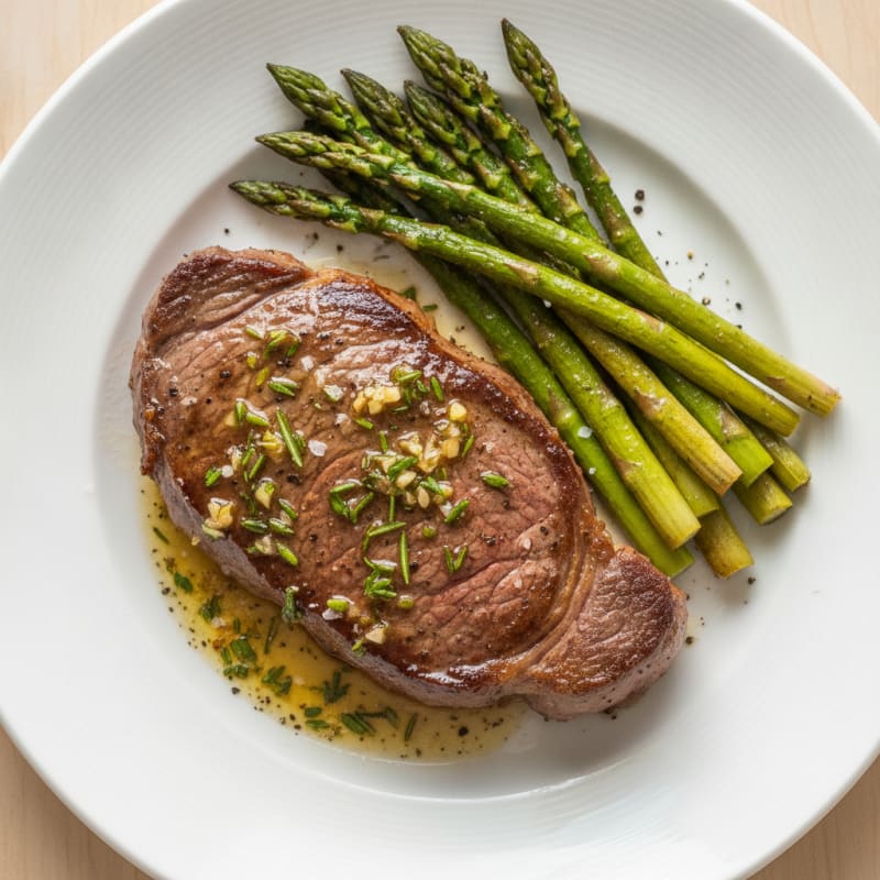 Pan-Seared Steak with Garlic Herb Butter