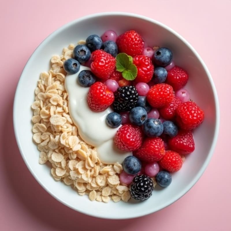 Creamy Oatmeal with Fresh Mixed Berries