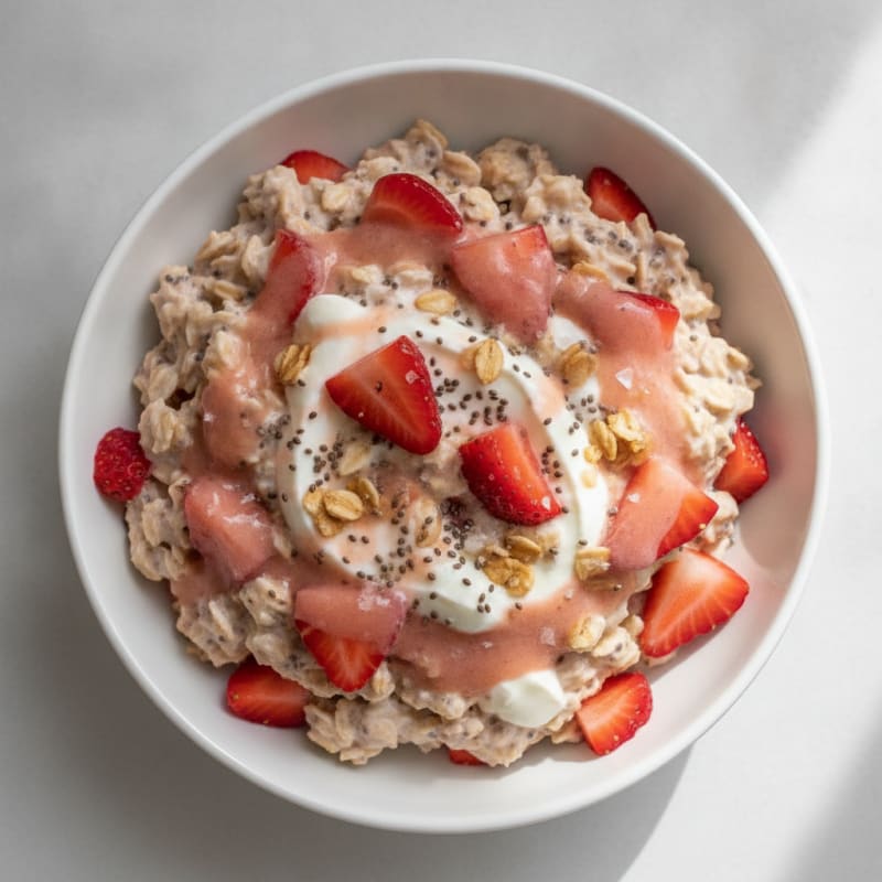 Strawberry Shortcake Overnight Oats