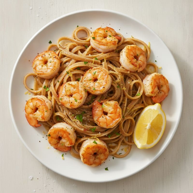 Garlic Butter Shrimp Scampi with Linguine