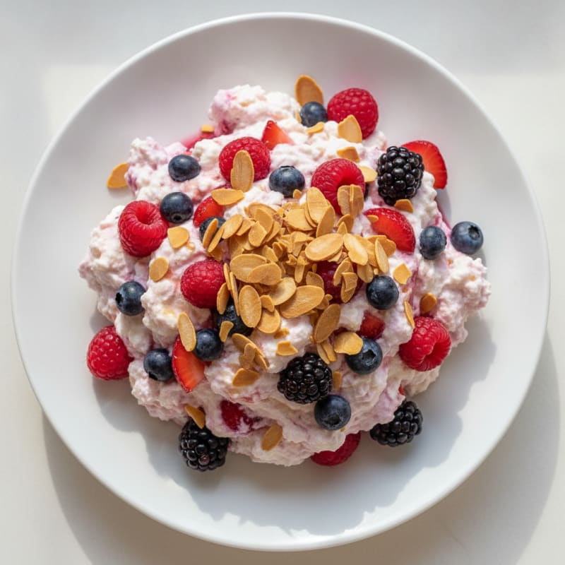 Creamy Greek Yogurt Protein Mousse with Mixed Berries