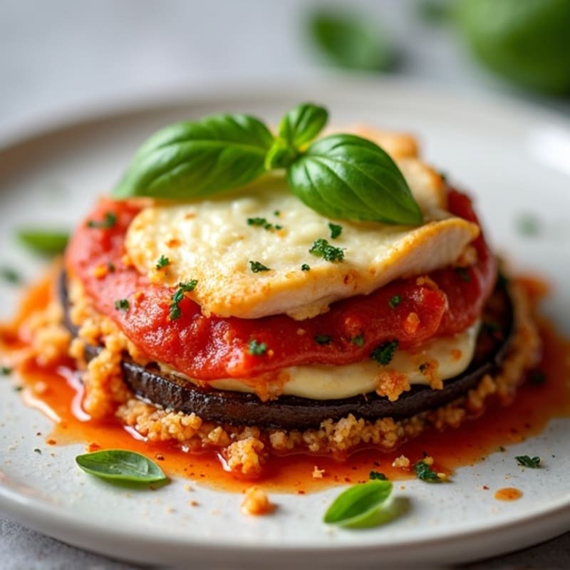 Crispy Baked Eggplant Parmesan with Fresh Herbs