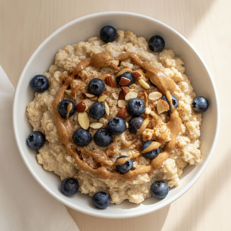 Blueberry Almond Protein Oatmeal