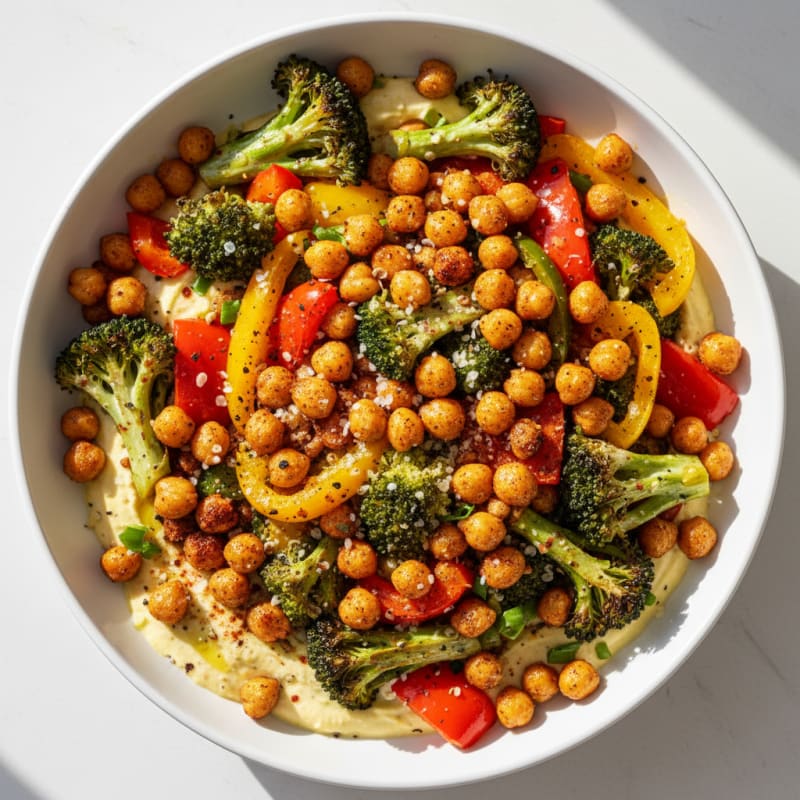 Roasted Vegetable and Chickpea Bowl