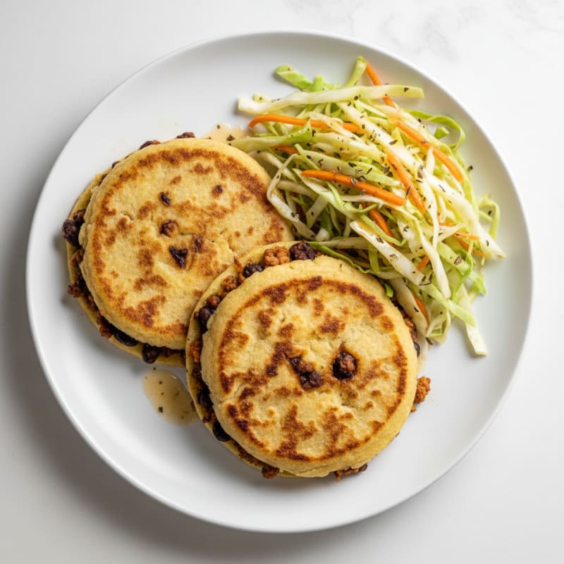 Black Bean and Turkey Pupusas with Curtido Slaw